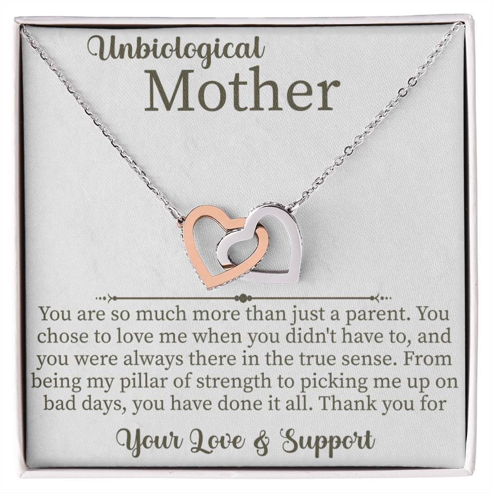 Unbiological Mother Interlocking Hearts Necklace - Beauty Belliss